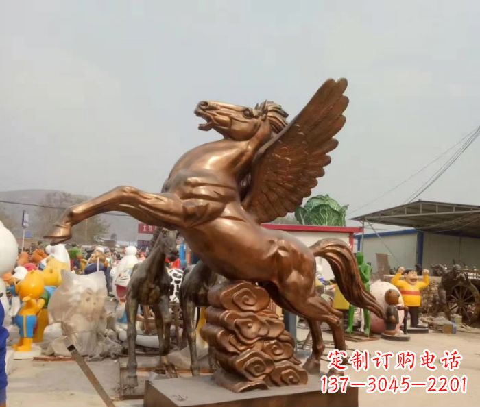 湖南广场飞马铜雕,精美绝伦