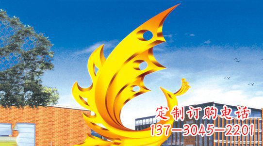 湖南广场凤凰不锈钢雕塑 (2)