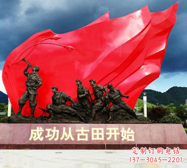 湖南专业打造精美战士铜雕