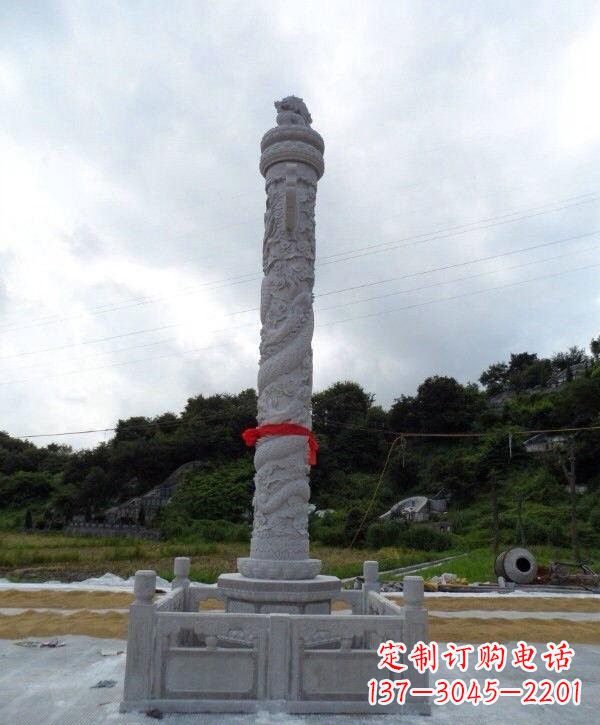 湖南高质感汉白玉华表雕塑,让您的空间时尚更有品位