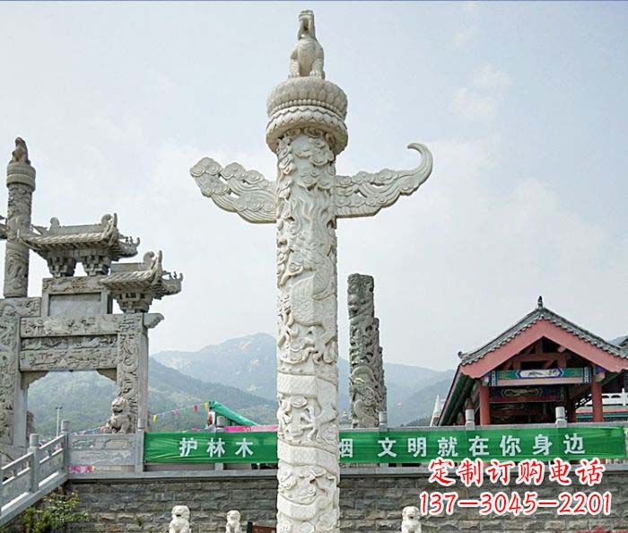 湖南广场景观大理石华表石雕