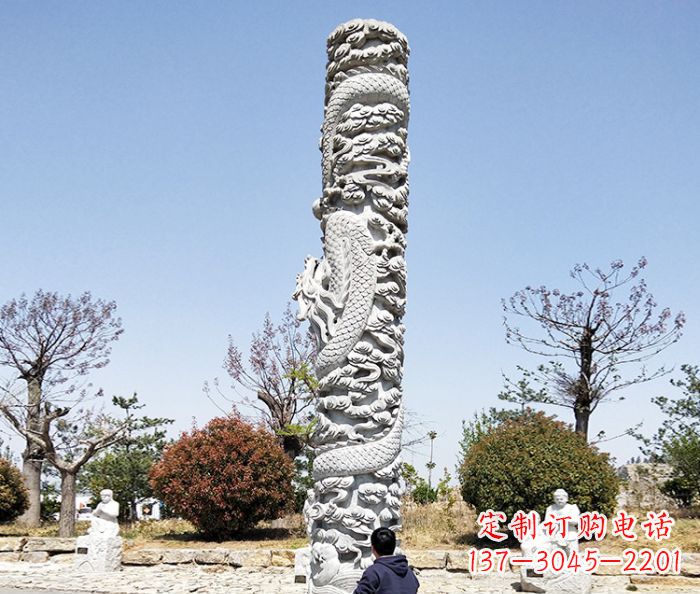 湖南欣赏传统工艺的极致雕塑——大理石盘龙柱石雕