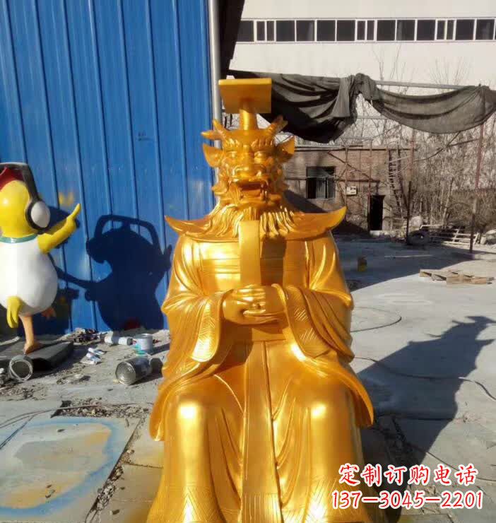 湖南广场龙王铜雕
