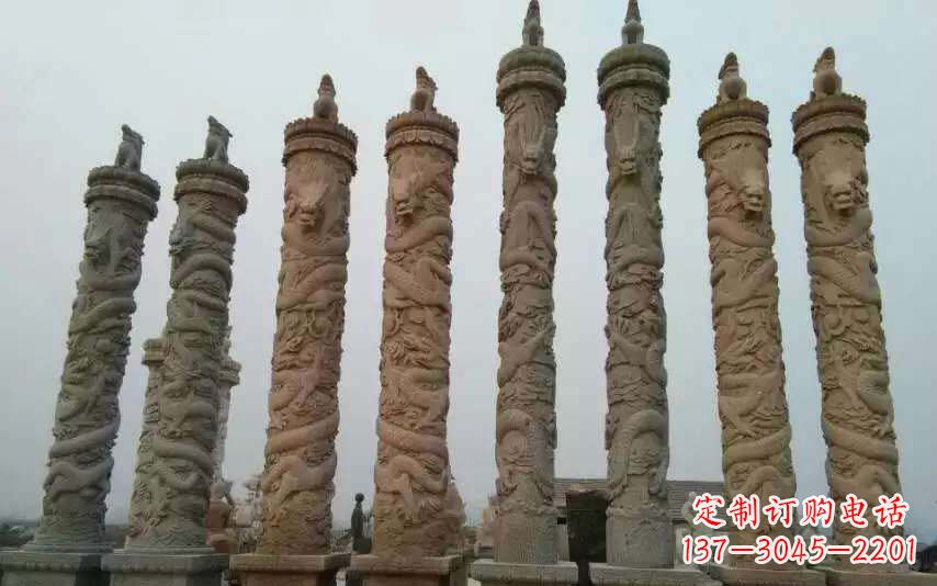 湖南风格独特的盘龙石雕