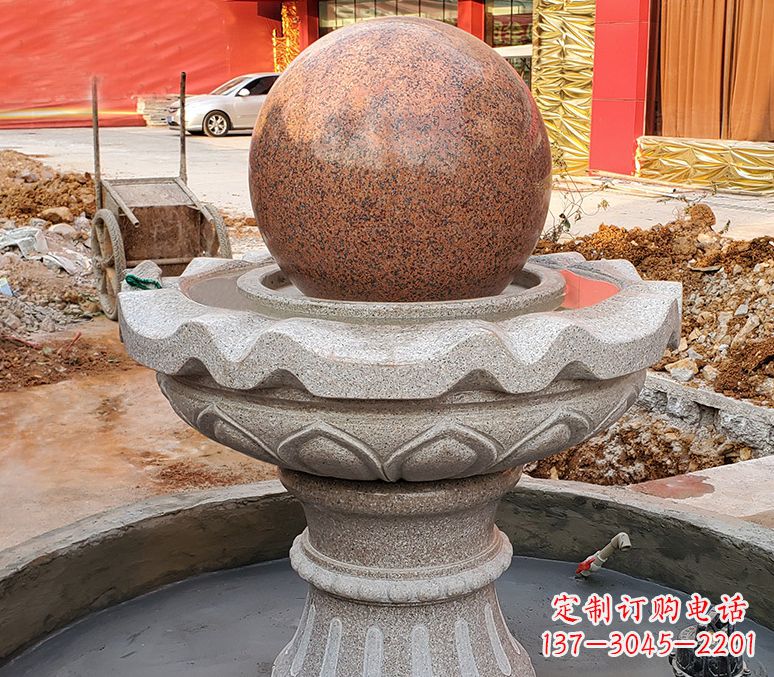 湖南精美喷泉石雕塑,点缀室外美感