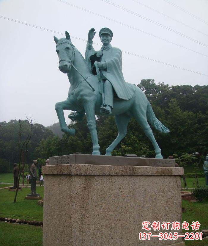 湖南解放军景观铜雕骑马雕塑