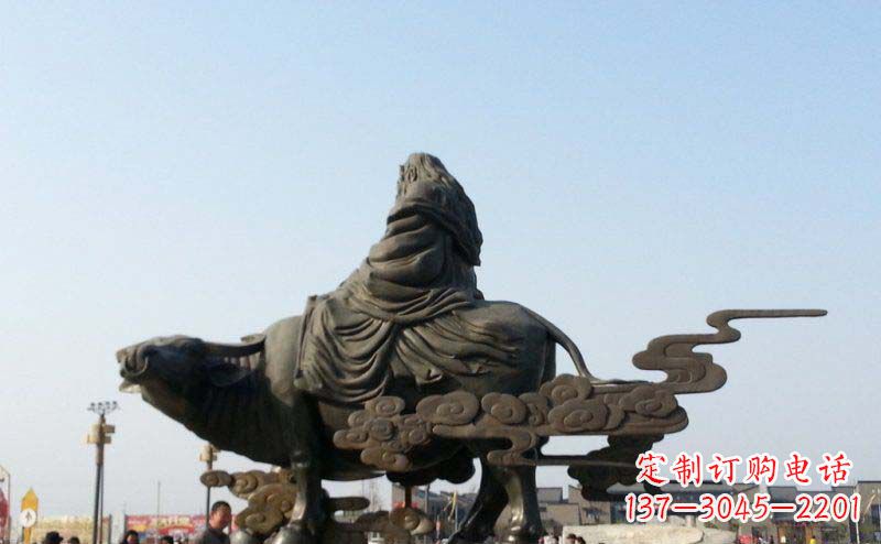湖南精美雕塑-老子景观铜雕