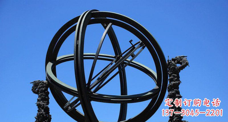 湖南广场青铜浑天仪雕塑