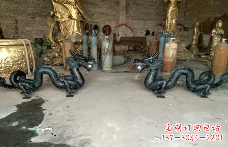 湖南中领雕塑精美定制双龙戏珠雕塑