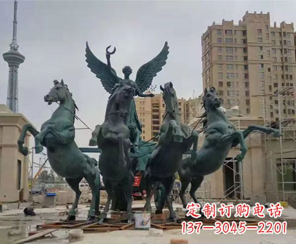 湖南中领雕塑:阿波罗战车铜雕精美华丽