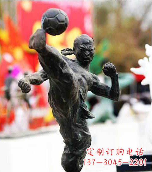 湖南足球雕塑:展现无限自由