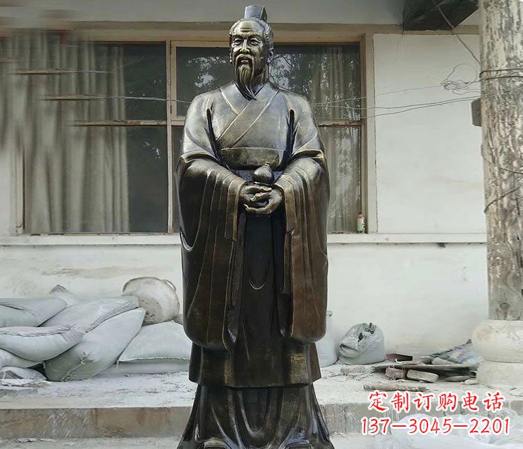 湖南扁鹊人物铜雕塑,高雅栩栩如生