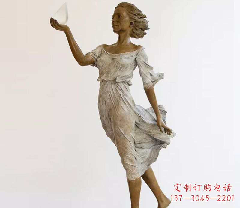 湖南精美铜质西方美女雕塑