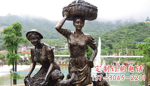 湖南中领雕塑丰收葡萄铜雕