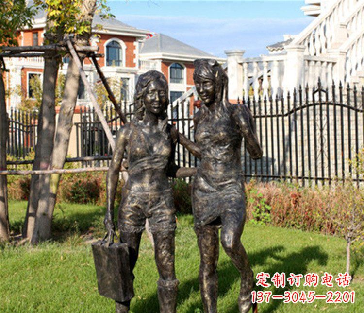 湖南精致温润的女孩铜雕
