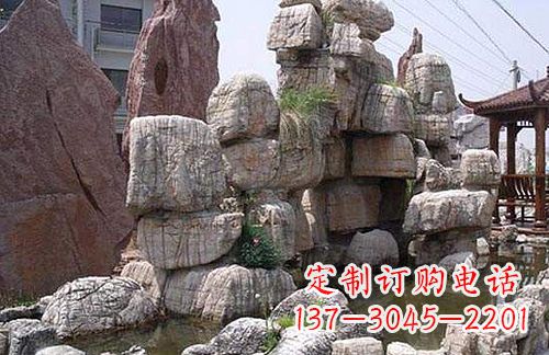 湖南引领艺术,华丽山水:龟纹石假山雕塑