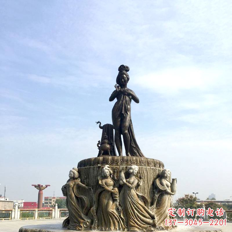 湖南贵妃出浴景观雕塑-城市园林历史人物中国古代四大美女大象