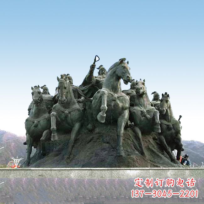 湖南郭子仪出征情景雕塑-景区景点中国历史名人大型雕塑