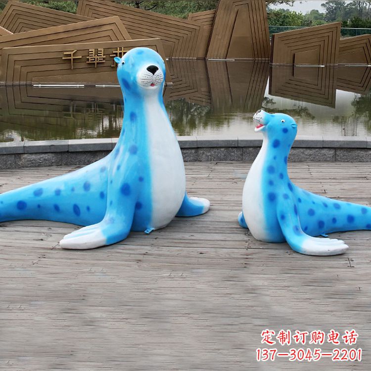 湖南海豹玻璃钢卡通雕塑——展现优雅的豹纹完美艺术