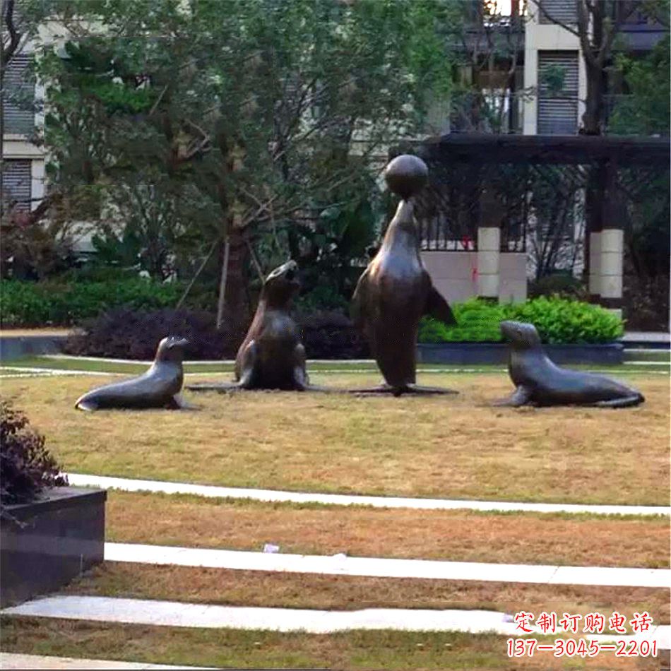 湖南海豹雕塑,装点你的园林