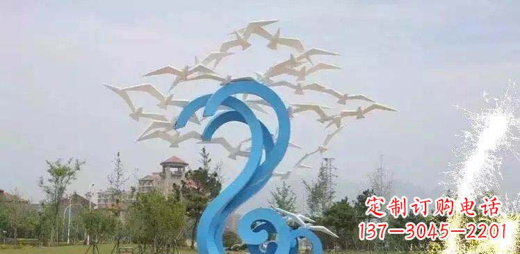 湖南精美海鸥雕塑,传递美好海洋情怀