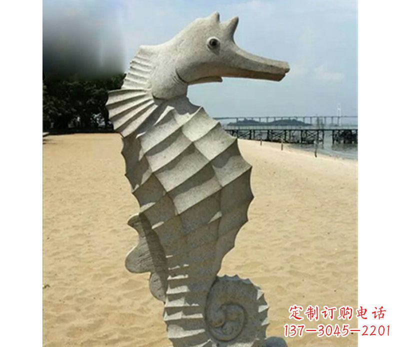 湖南海边海马景观石雕
