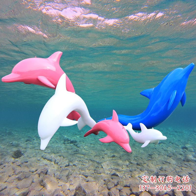 湖南海豚玻璃钢彩绘雕塑–彰显唯美与深情