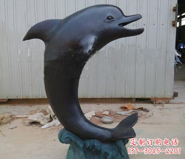 湖南海豚海洋动物喷泉铜雕塑