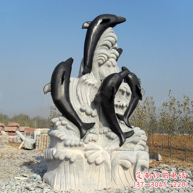 湖南中领雕塑公司推出一款新的艺术品——海豚石…