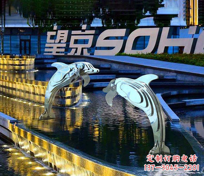 湖南可爱海豚不锈钢雕塑