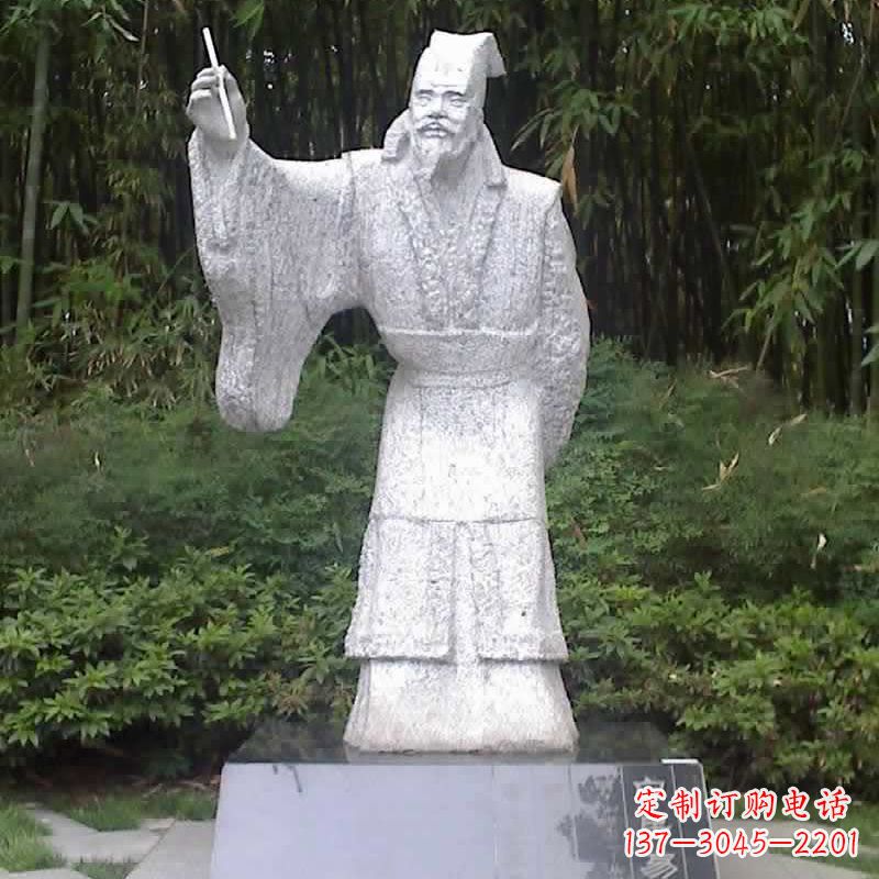 湖南纪念历史文化名人白居易——白玉白居易石雕塑
