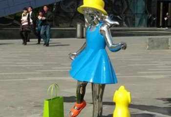 湖南中领雕塑：极致的不锈钢小女孩雕塑