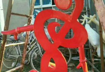 湖南中领雕塑-不锈钢音符抽象雕塑