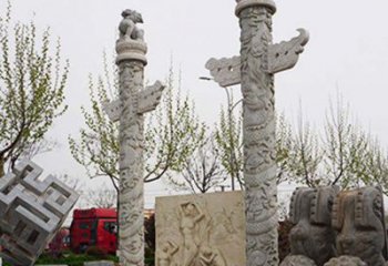 湖南盘龙柱石雕华丽装点美丽家园