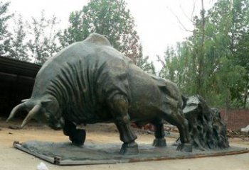 湖南新中国拓荒牛铜雕，传承中国传统文化