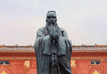 湖南广场青铜孔子像铜鼎