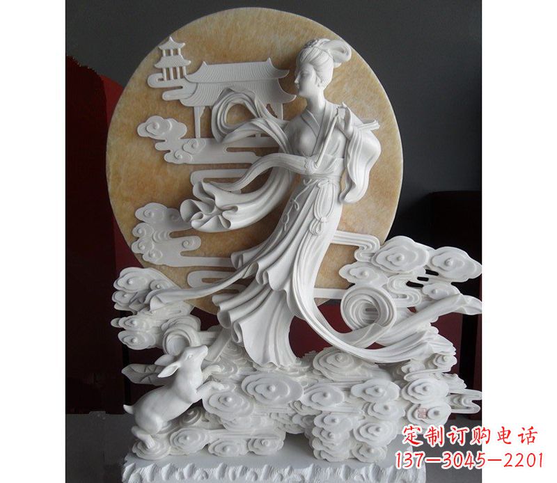 湖南汉白玉嫦娥雕塑