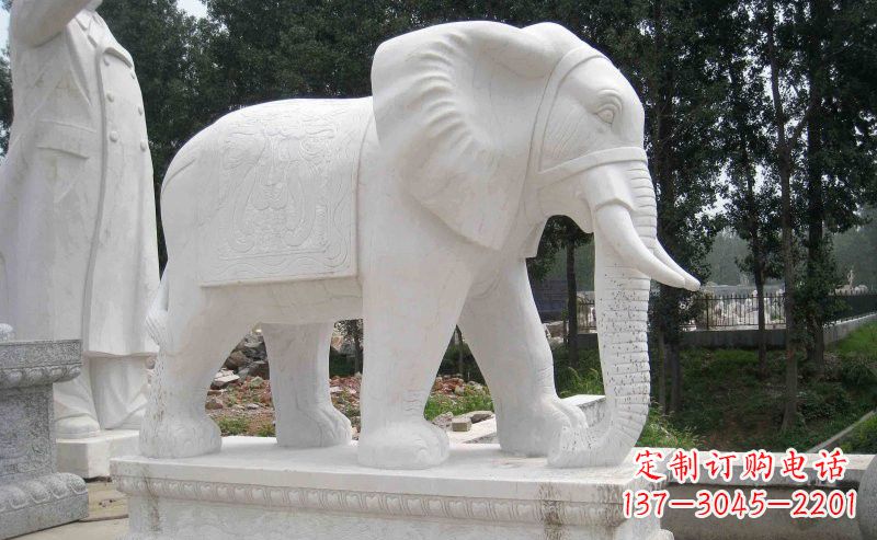 湖南汉白玉大象雕塑