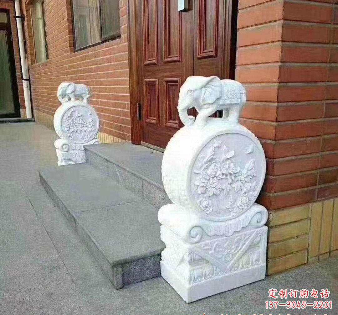 湖南汉白玉大象雕塑,令家庭美景更加完美