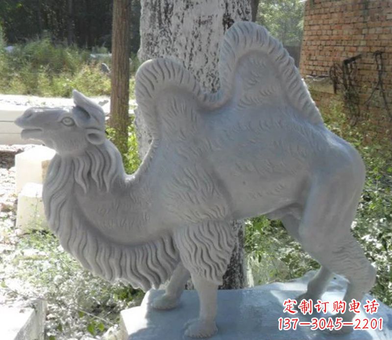 湖南汉白玉骆驼雕,融入古朴奢华
