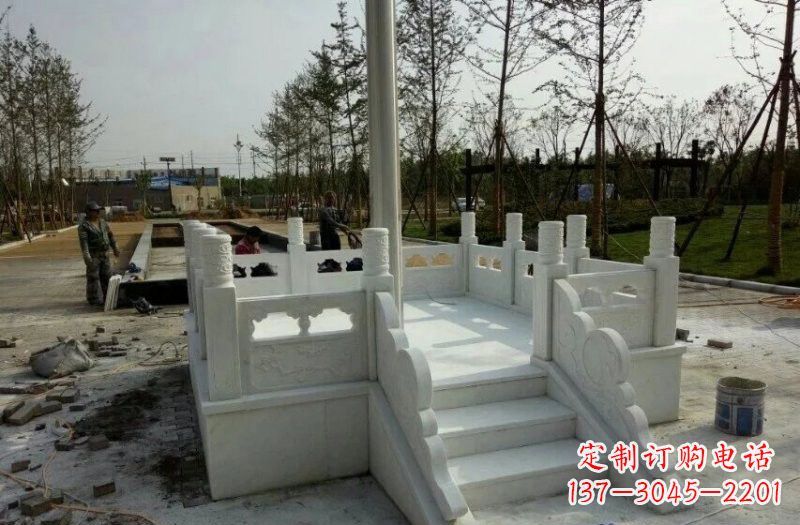 湖南汉白玉国旗台石雕
