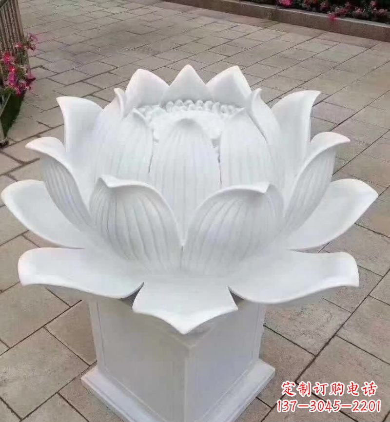 湖南汉白玉荷花雕塑,把温暖带入家中