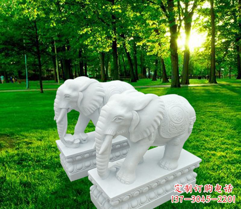 湖南山水万古传统招财大象雕塑