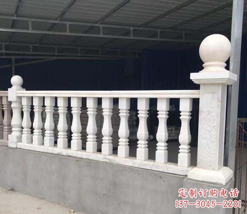 湖南中领雕塑,汉白玉栏杆景观雕塑定制