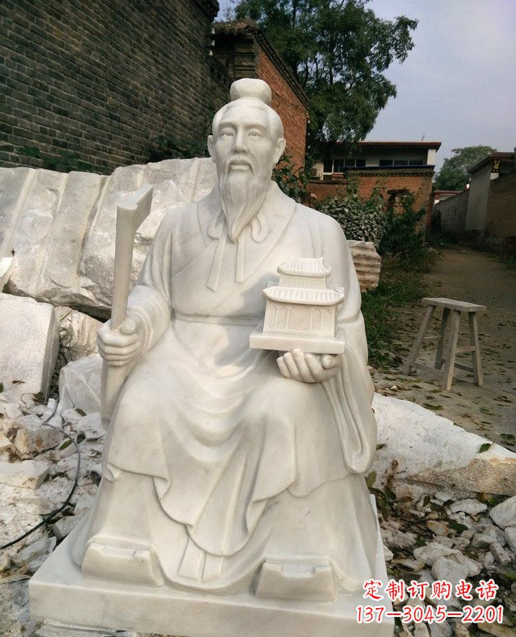 湖南汉白玉鲁班石雕