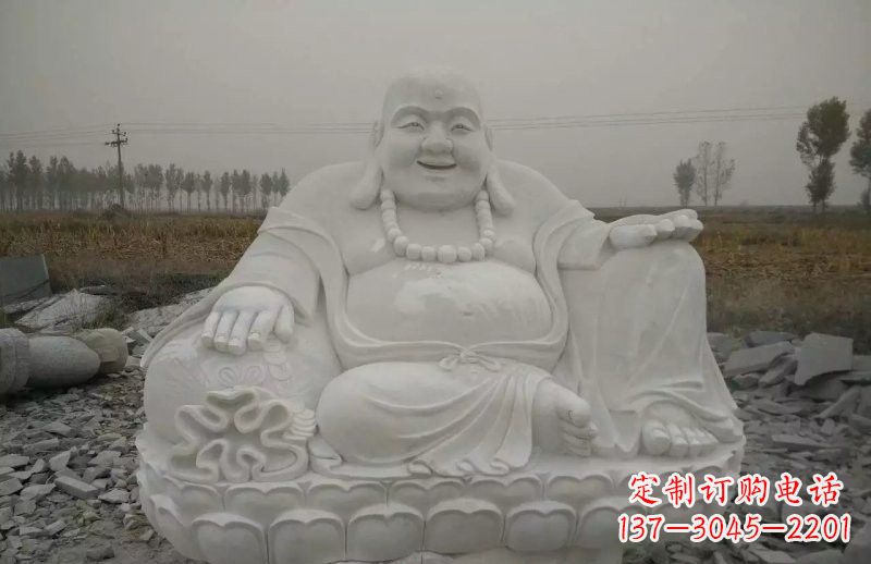 湖南质感非凡的汉白玉弥勒佛雕塑