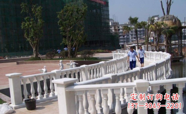 湖南美轮美奂的汉白玉欧式栏杆雕塑