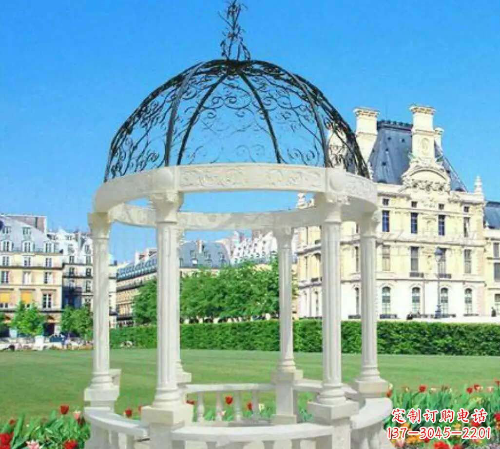 湖南汉白玉欧式雕塑凉亭,搭建完美凉夏