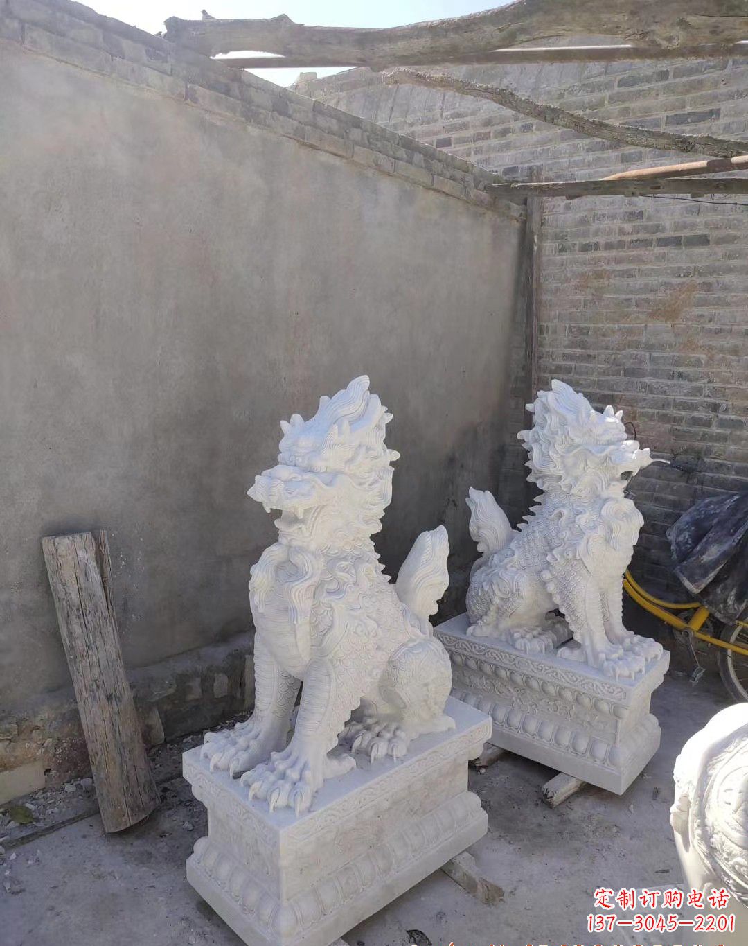 湖南汉白玉麒麟雕塑