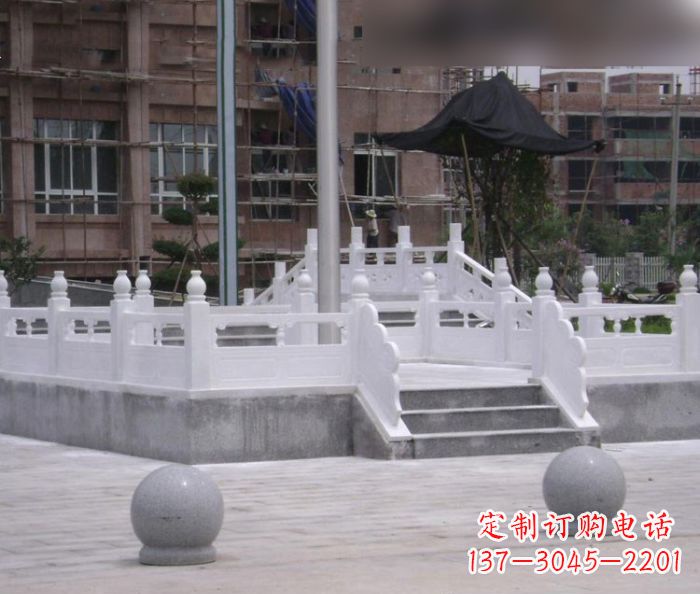 湖南汉白玉升旗台校园石雕